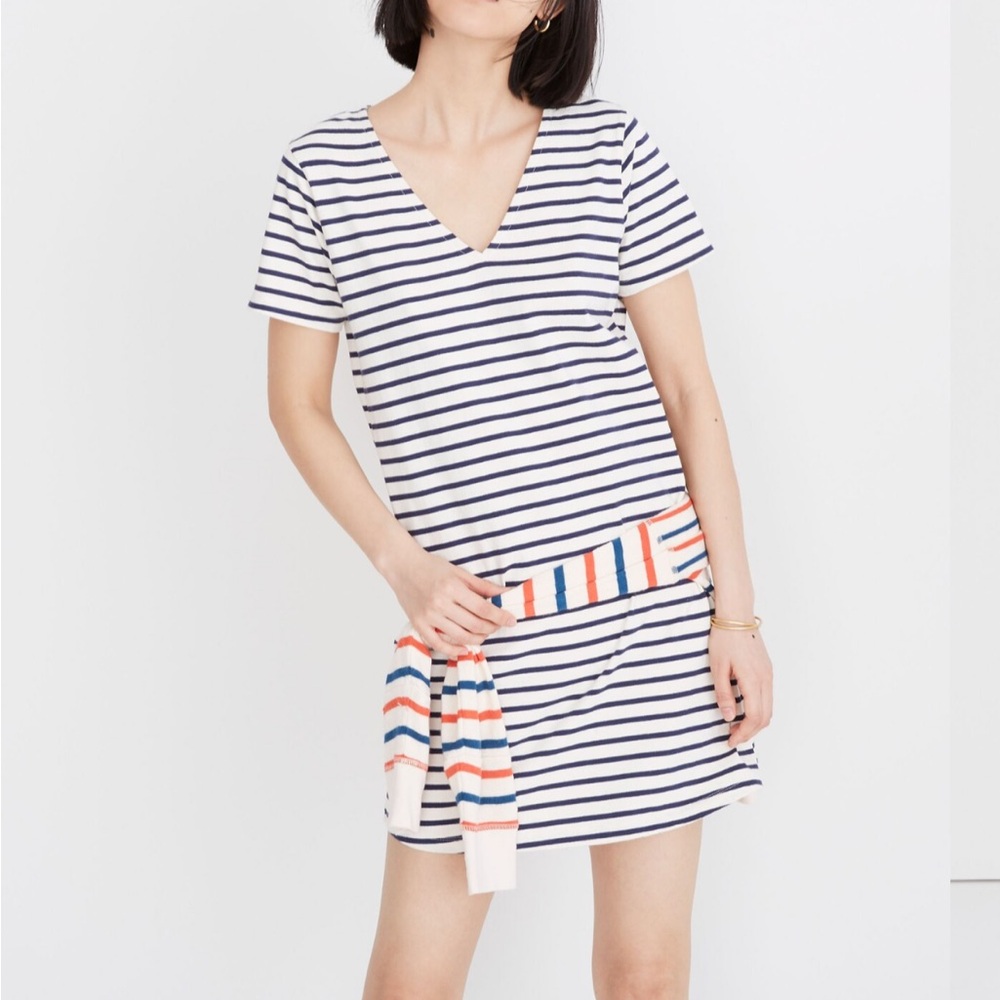 Madewell Relaxed Tee Dress in Yorktown Stripe